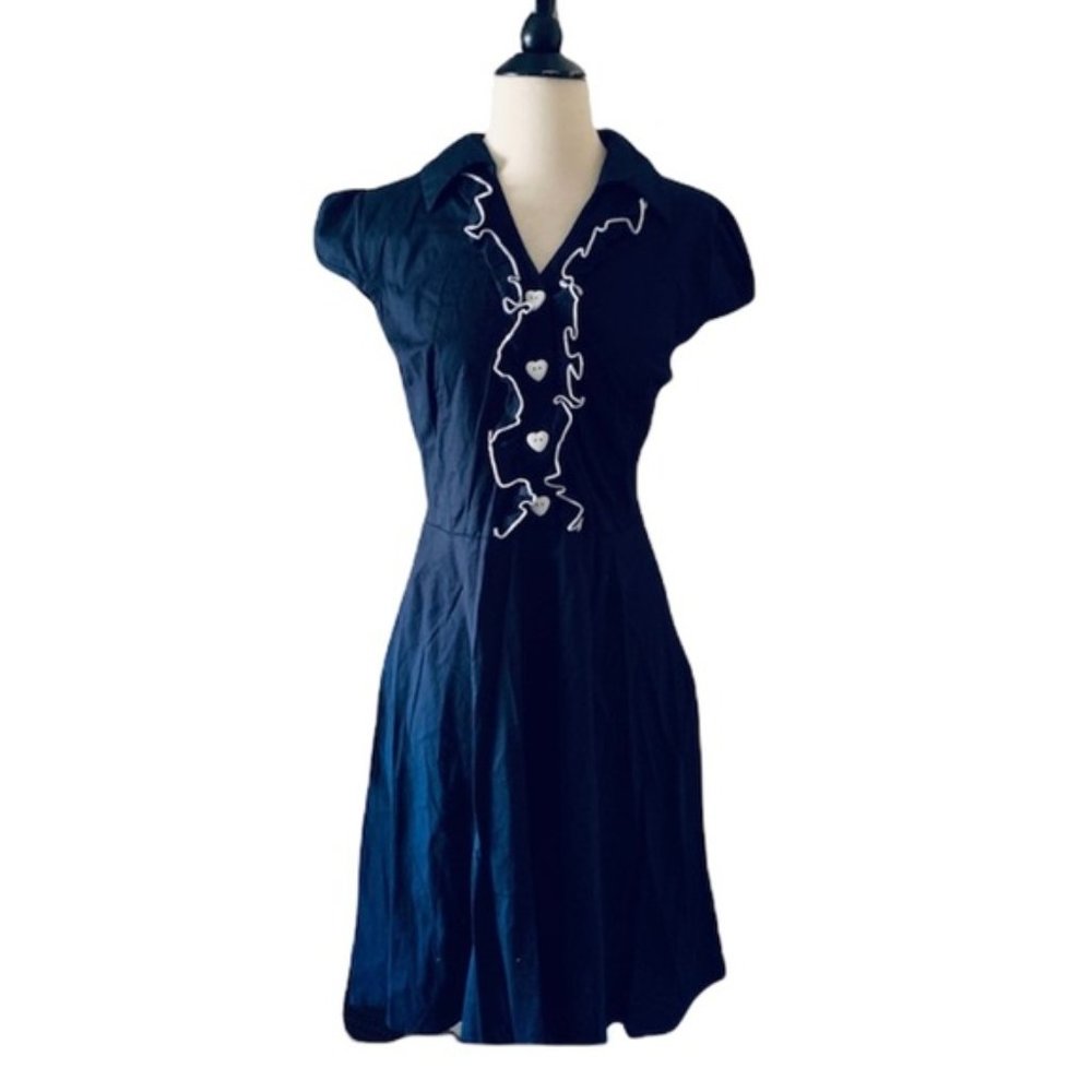 Yellow star dress retro